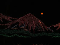 Moon over mountain