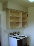 Cabinets in place