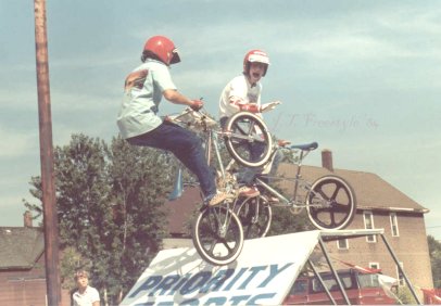 J.T. Freestyle show, Rick Huges ramp stall tire touch...Boy's club 1984