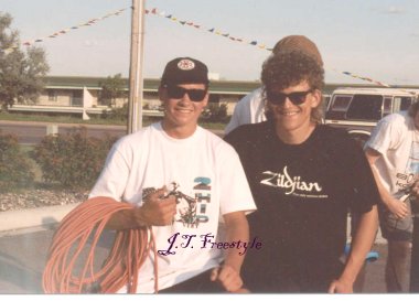 Jay Miron and J.T., Wilkerson Airlines tour '89