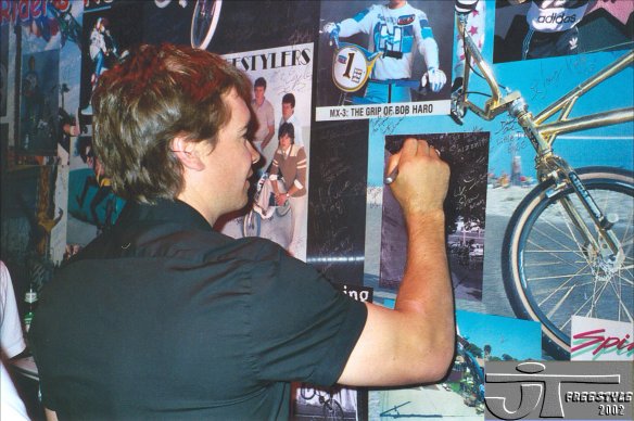 Jay personalizing the Reunion poster