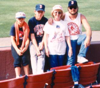 Us at Fenway Park, July 1990