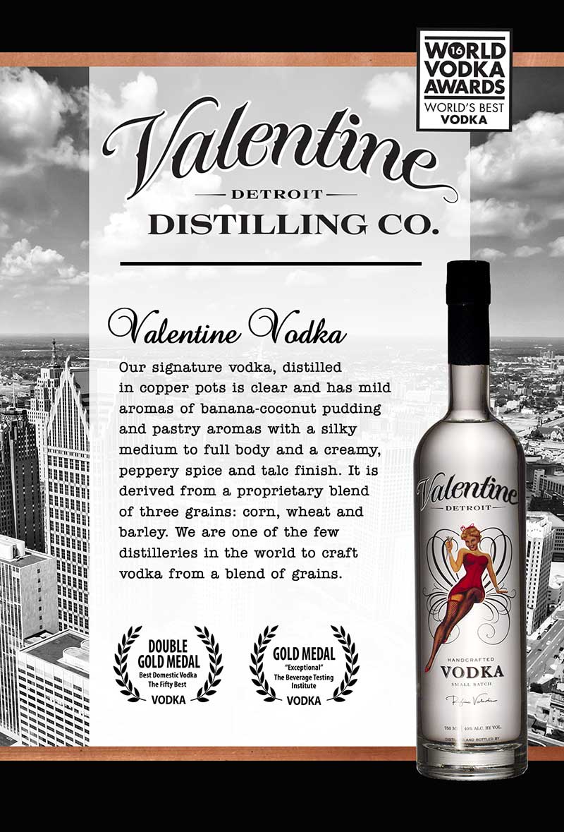 Valentine Vodka Feature Card Design
