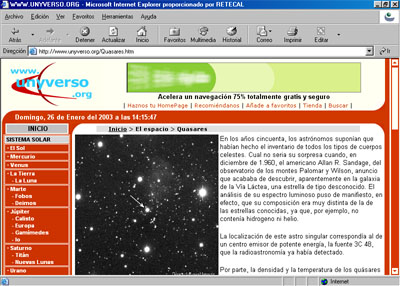 Web dedicada a la astronom�a en general.