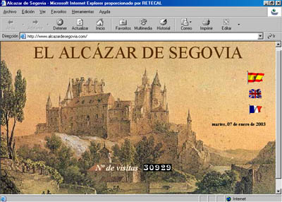 P�gina web del Alc�zar de Segovia