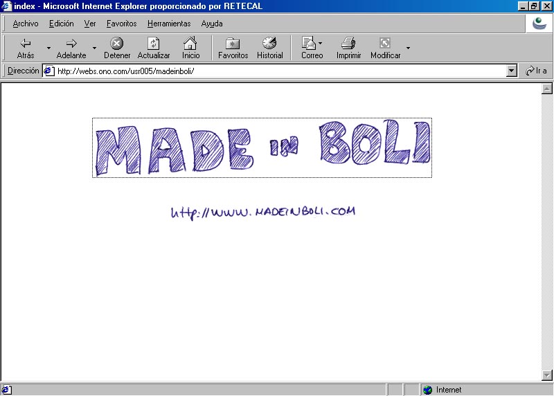 P�gina web hecha a boli. Todo absolutamente todo.