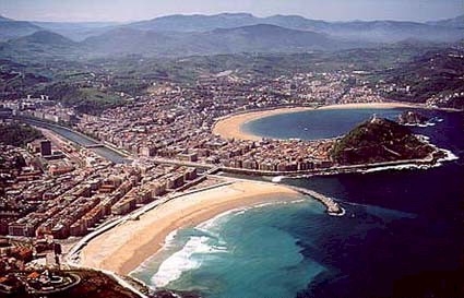 Aerial View of Donostia (Basque Country)