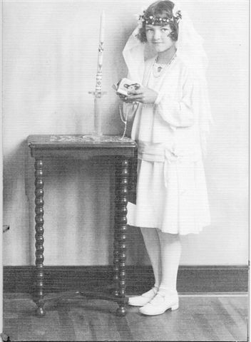 My mother on her confirmation day