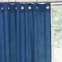 Washed Denim Shower Curtain 