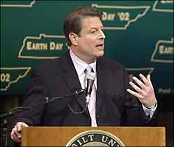 Al gives an inspirational Earth Day lecture.