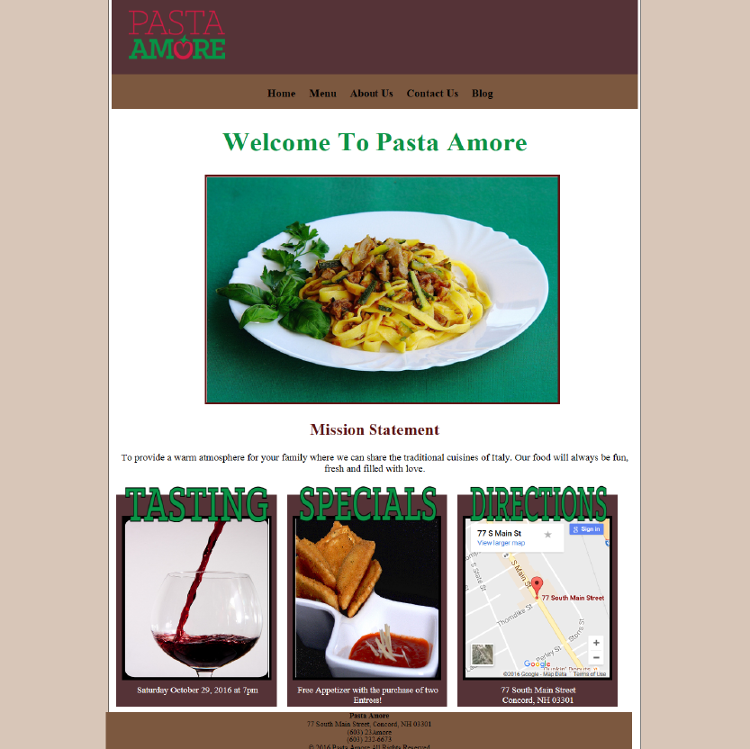 Pasta Amore Project