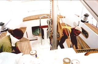Pius and  his brother at work