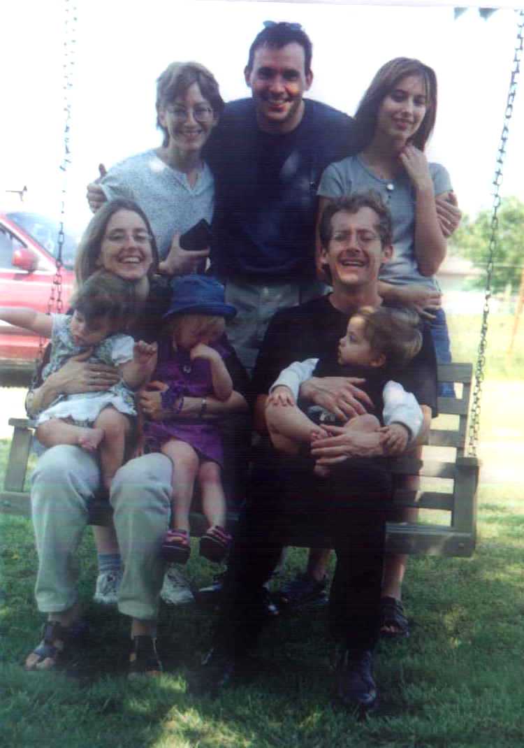 Fun on the swing at Julie's parent's house