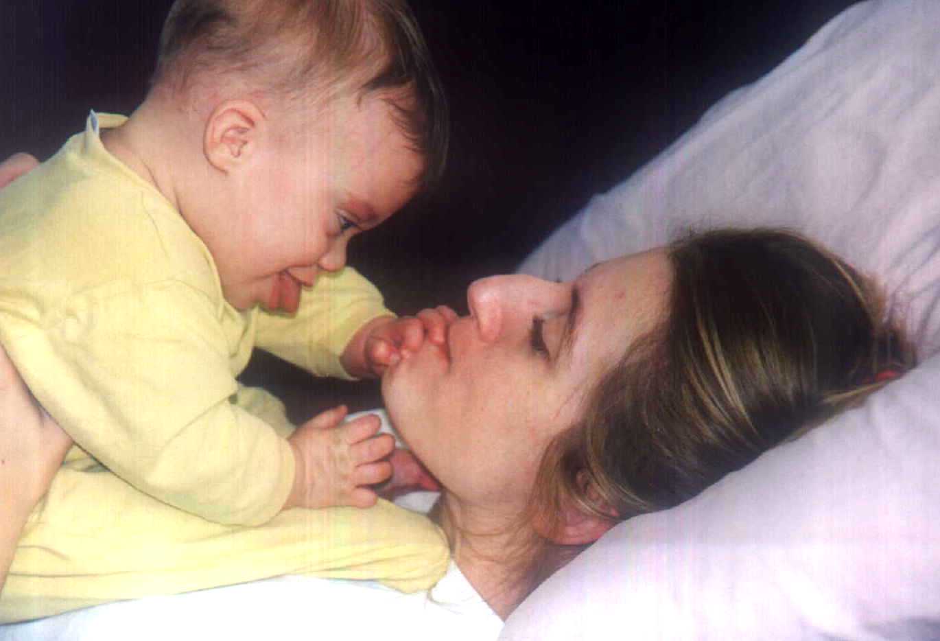 Brit and mommy playing together