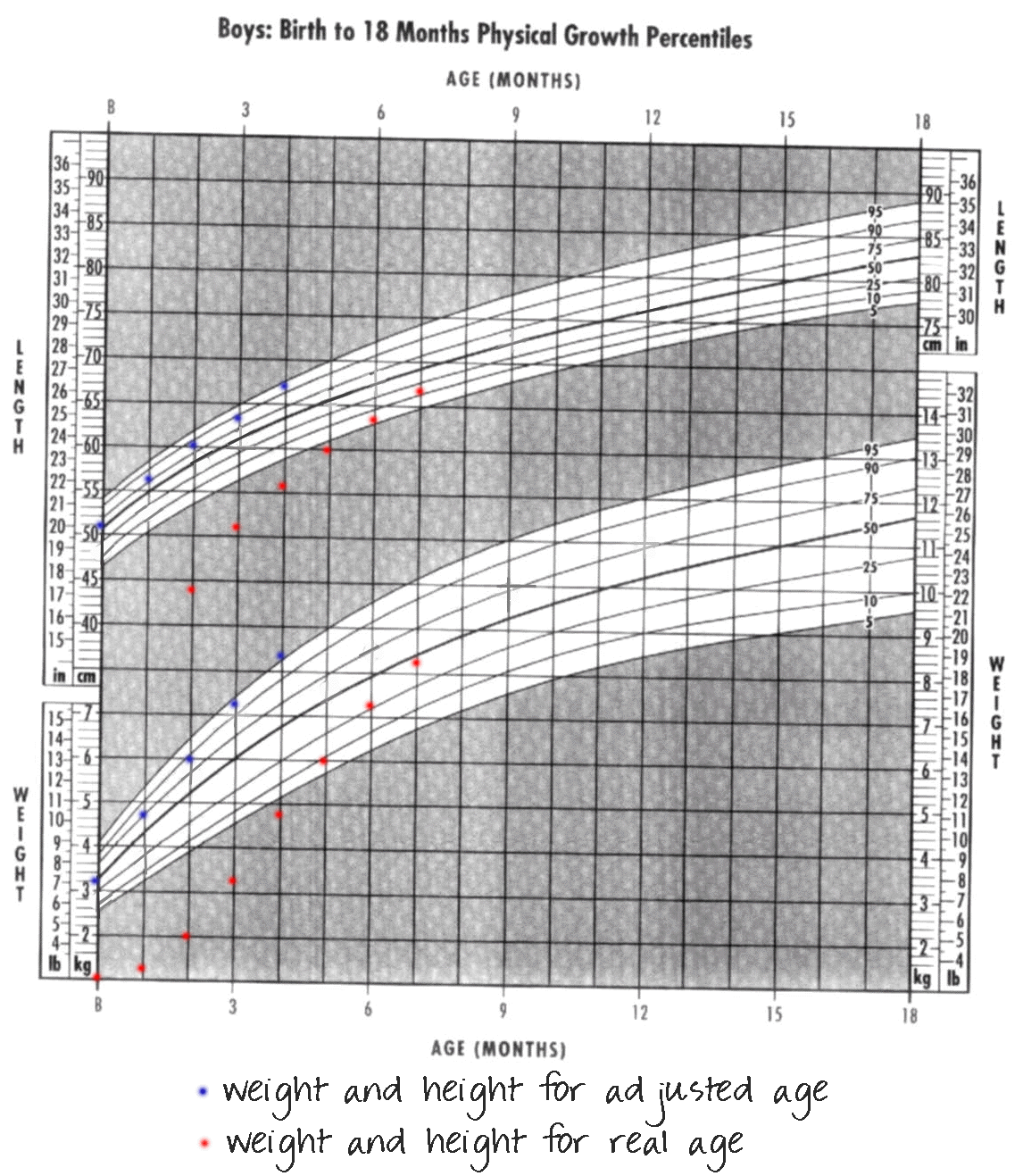 Zach's growth chart