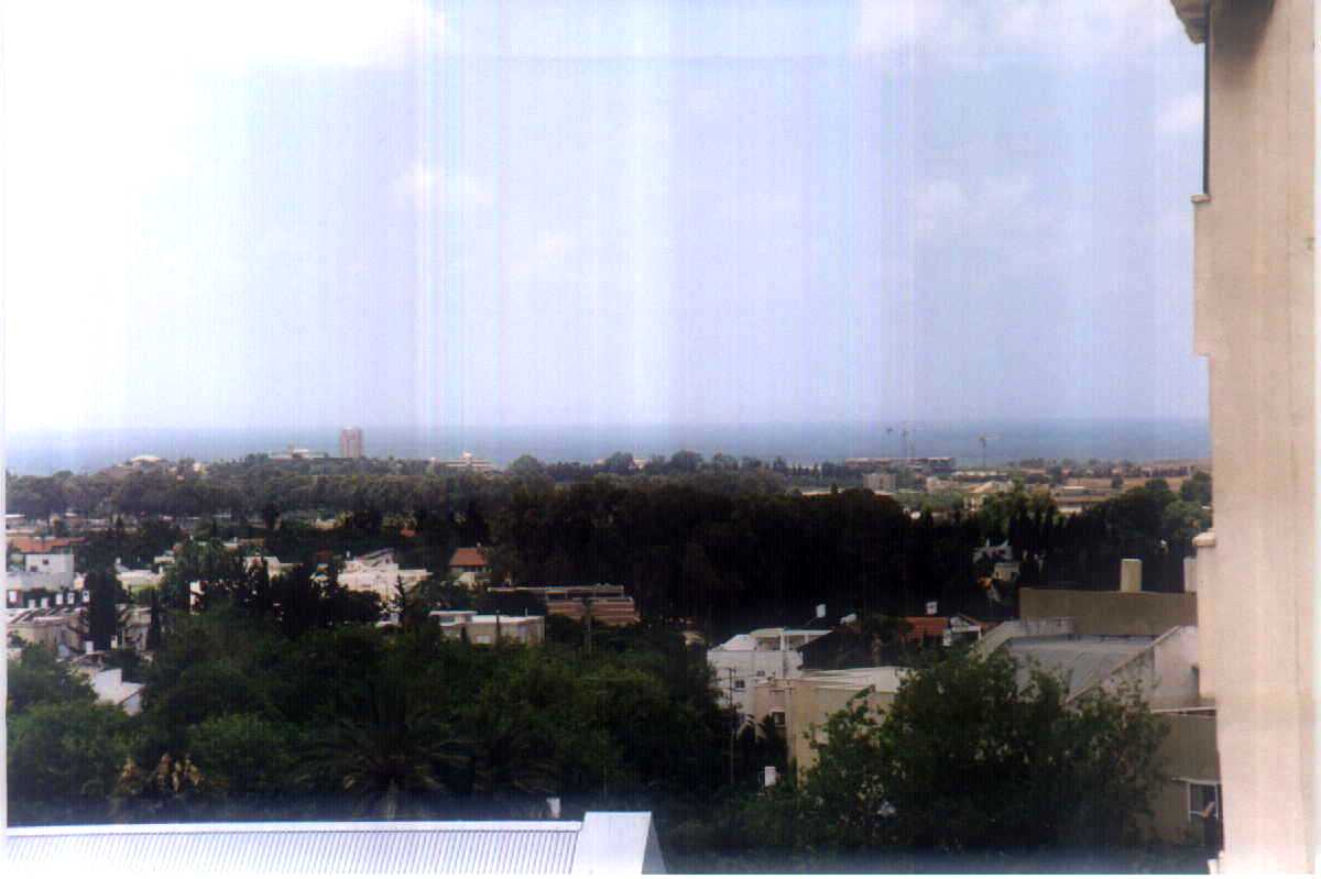 View of the Mediterranean from our apartment