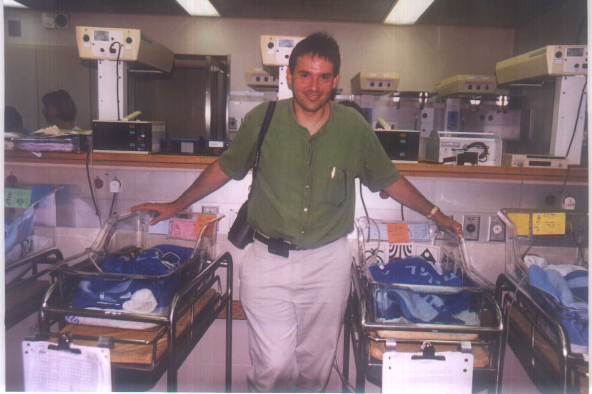 Daddy with his two toys