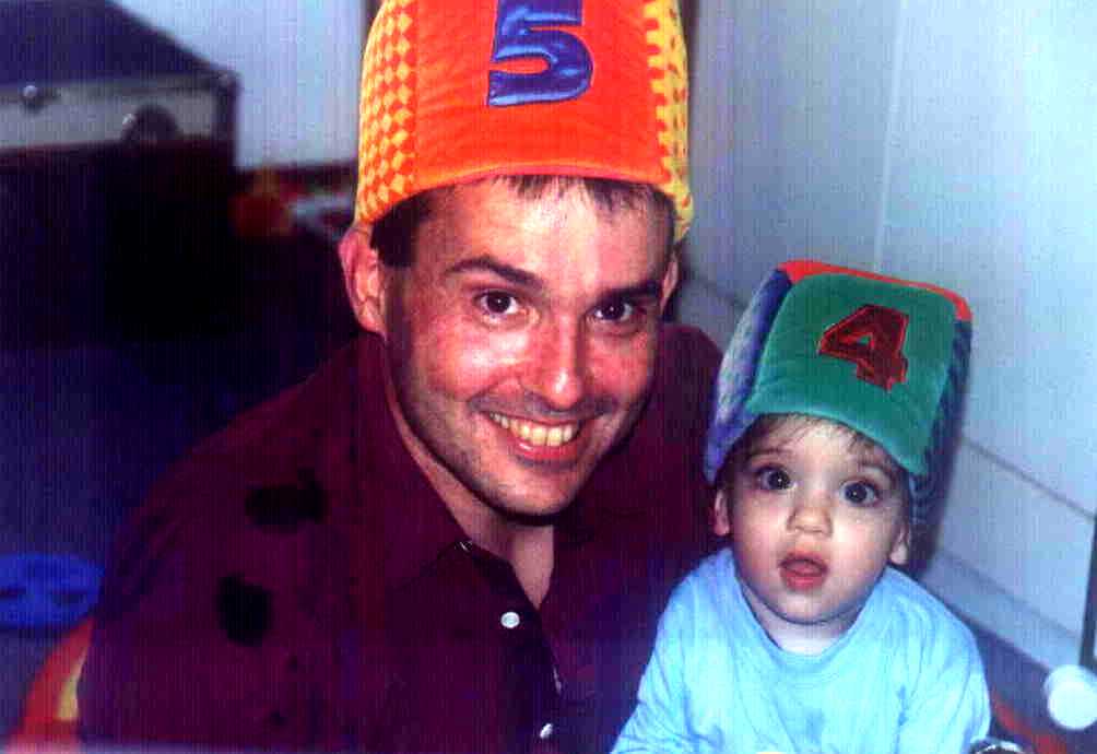 Yaki and Zach with silly hats