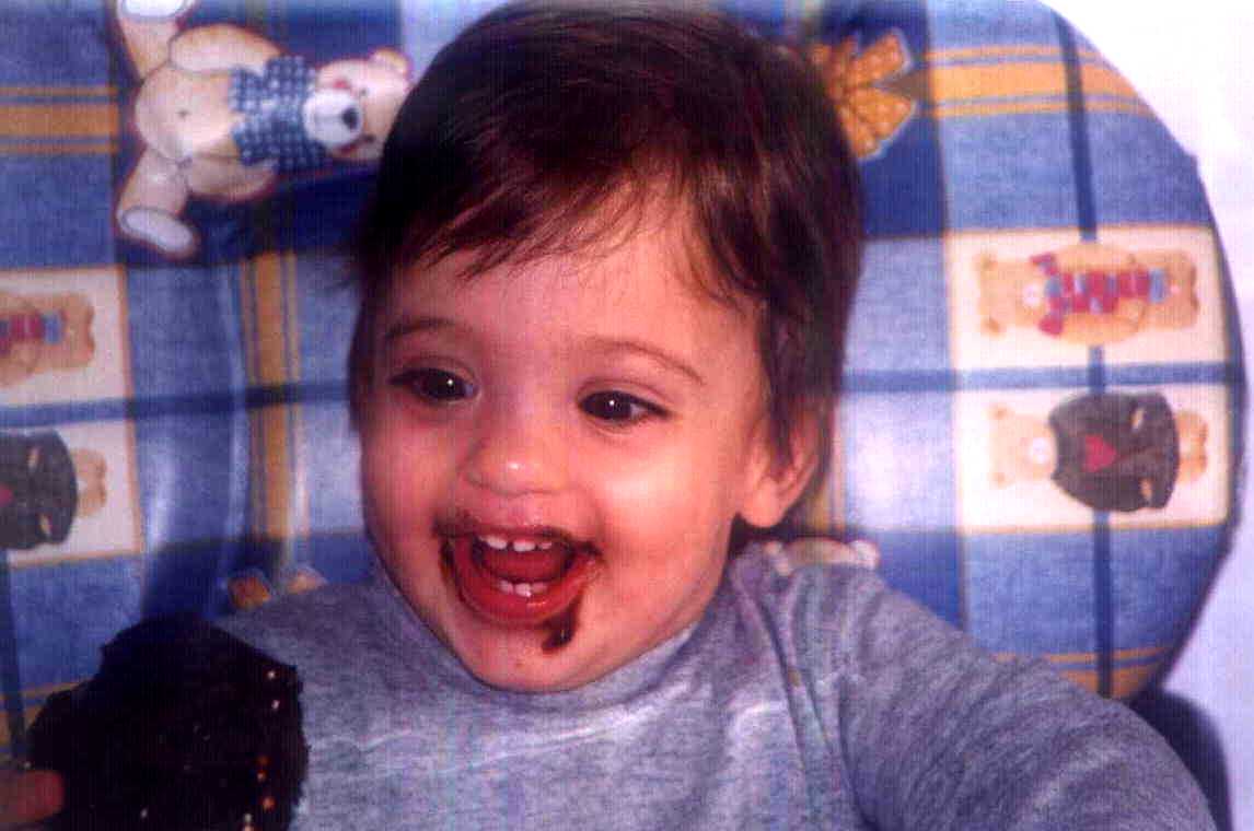 Zach finally letting it sink in that this slimy chocolate thing is really his