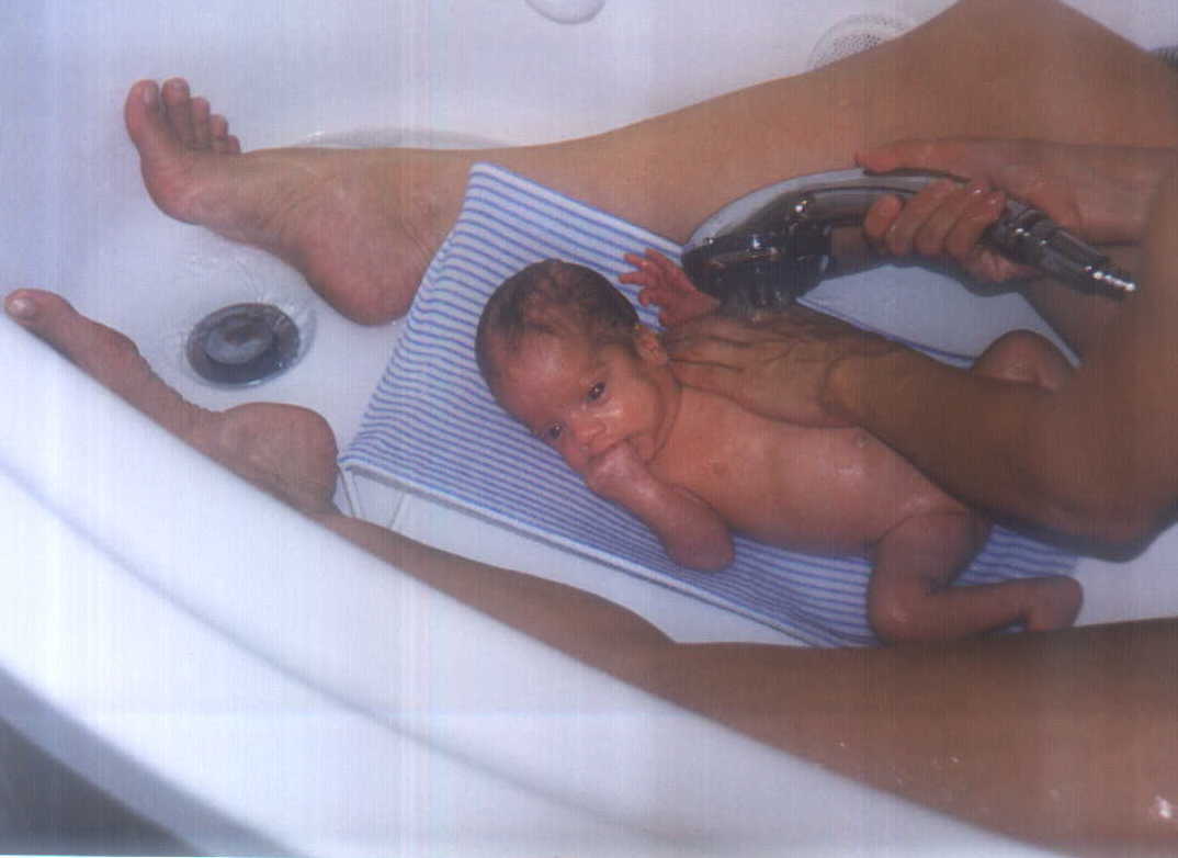 Zach in the bathtub