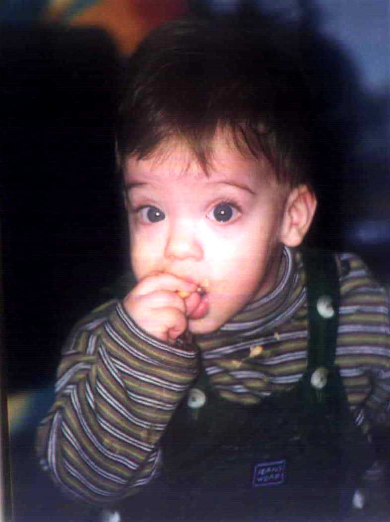 Zach eating a cookie