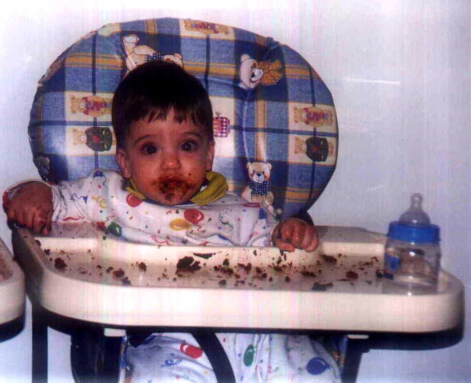 Zach eating cake