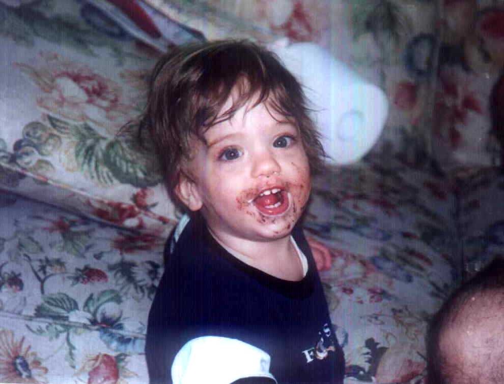 Zachy eating Oreos