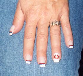 hand painted nail art