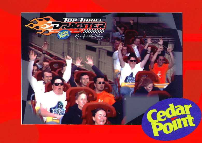 Okay, so no kind of funny faces or expressions here, just me holding on for dear life on the launch (left picture) and then enjoying and awesome unique ride (right picture).