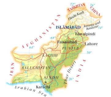 Map of Pakistan