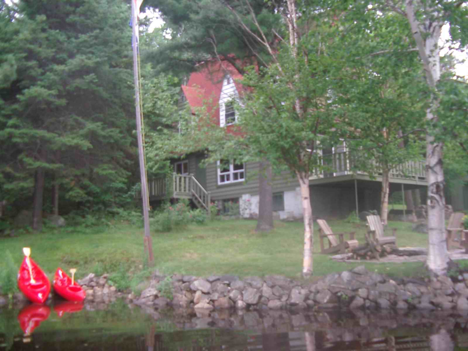 chalet vue du lac