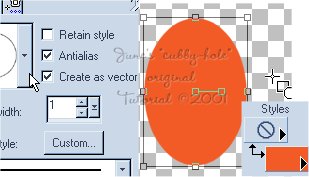 preset shapes draw ellipse for beak