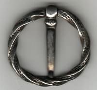 Medieval silver brooch