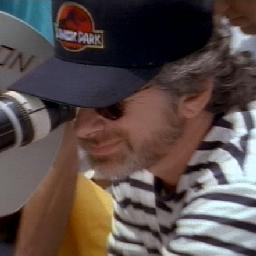 Spielberg is so awesome, he doesn't even need to remove his sunglasses while looking through the viewfinder!