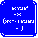 NL sign: Right turn clear for bicycles and mopeds (20 cm x 20 cm)