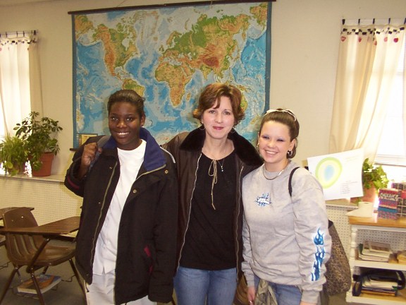 Mom and some of her students