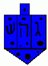 The blue dalmation dreidel. The first dreidel drawn by me. I wanted to give it a unique feature so I gave it spots!