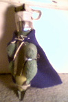 Sir James Jacobson is in full armour, ready for battle