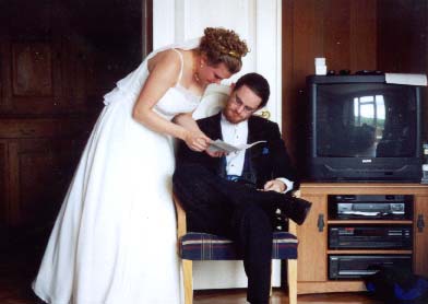 Going over the program at the last minute