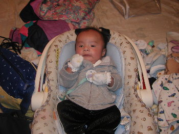 Realizing that Daddy and Mommy are goin' to work.....