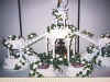 1 fountain with frosting flowers and ivy
