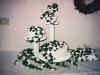 White frosting flowers cascading design