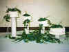 Tiel frosting flowers with ivy