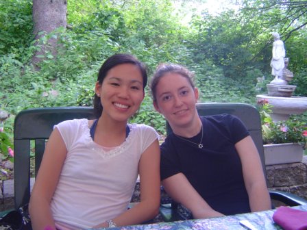 Me and Emily at a teahouse in Sandwich, MA