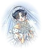 She's so cute as a bride!