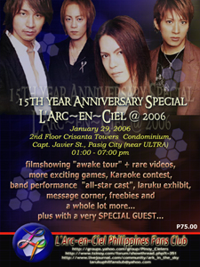 15th Year Anniversary Special L'Arc~en~Ciel @ 2006 - 01.29.06