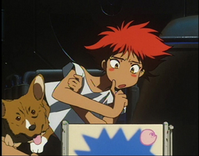 Ed and Ein from the anime Cowboy Bebop