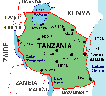 [Map of Tanzania]