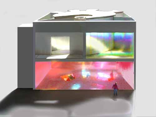 Light Space Cube as a light sculpture