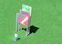 light sculpture '3 sheets'